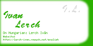 ivan lerch business card