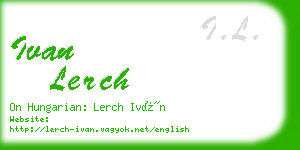 ivan lerch business card